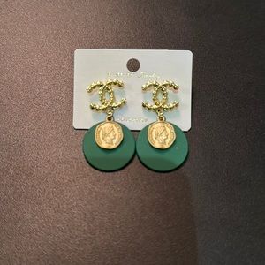 Fashion Earrings with Roman coins. New